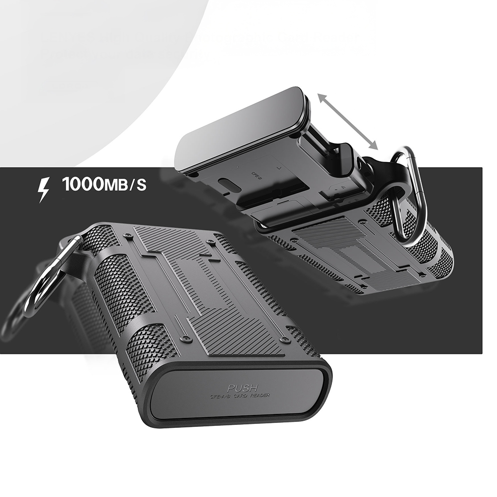 Lenyes LCR04 Type-C Kablolu Su Geçirmez Çoklu Kart Depolama ve Okuyucu Kutusu 10 Gbps - 3