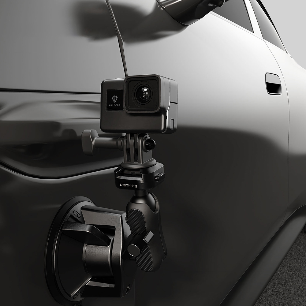 Lenyes LCT102 Telescopic Suction Cup Design Action Camera Holder - 4