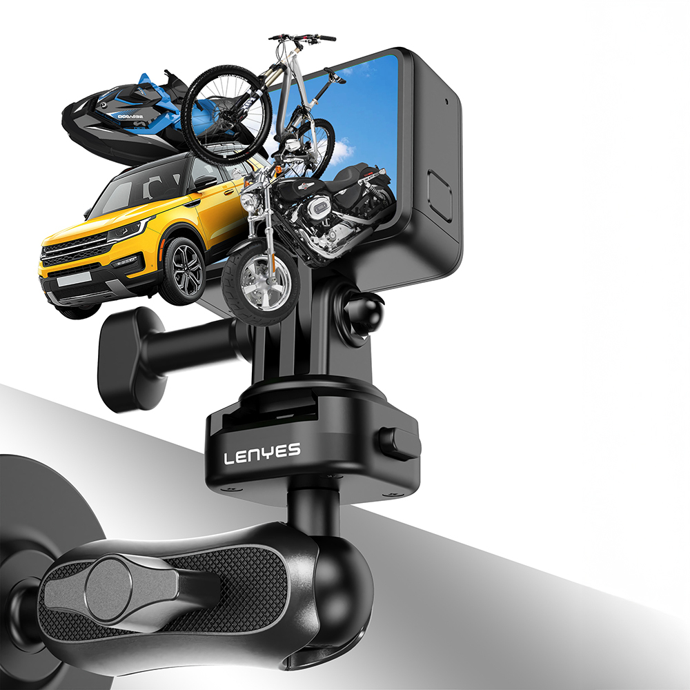 Lenyes LCT104 Telescopic Suction Cup Design Action Camera Holder - 7