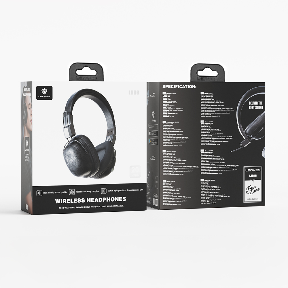 Lenyes LH86 Hi-Fi Sound Quality Over-Ear Bluetooth Headphones v5.4 - 9