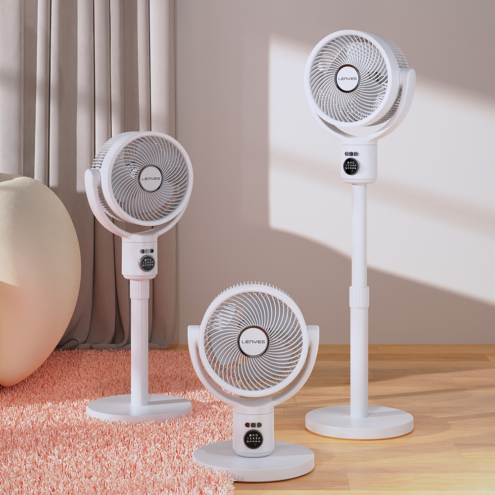 Lenyes LHF10 Digital LED Display 5 Stage Remote Control Extendable Body 10 inch Fan - 4