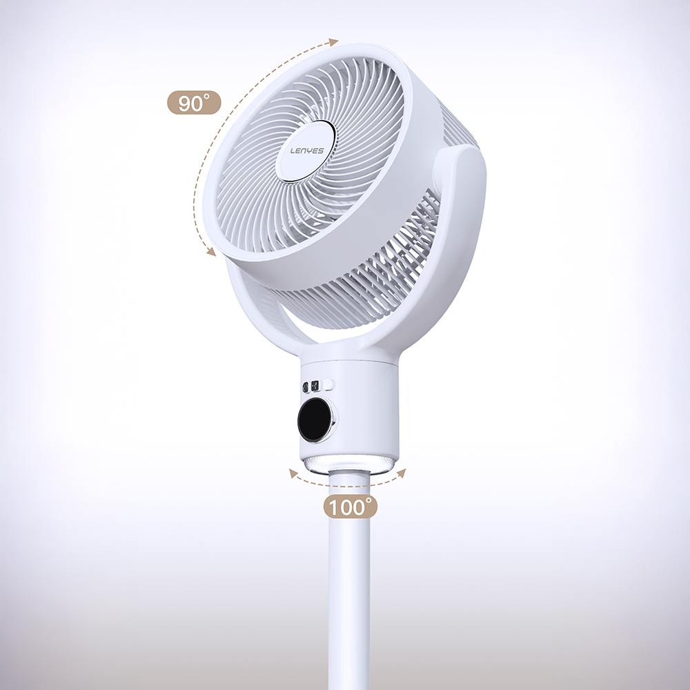 Lenyes LHF10 Digital LED Display 5 Stage Remote Control Extendable Body 10 inch Fan - 6