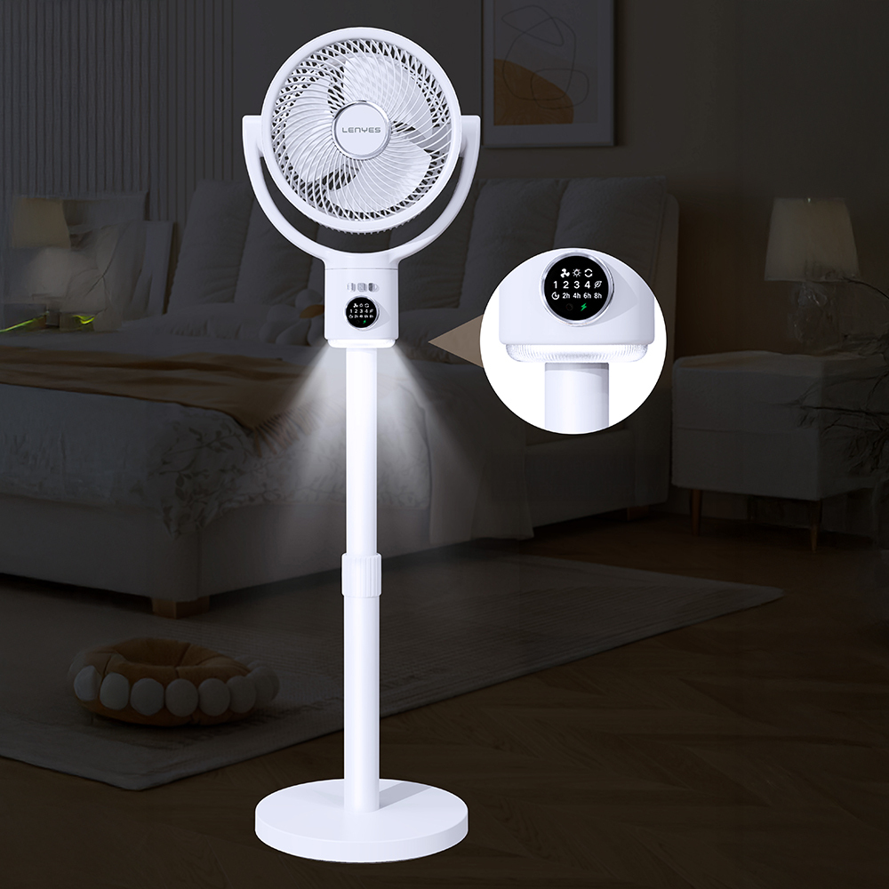 Lenyes LHF10 Digital LED Display 5 Stage Remote Control Extendable Body 10 inch Fan - 7