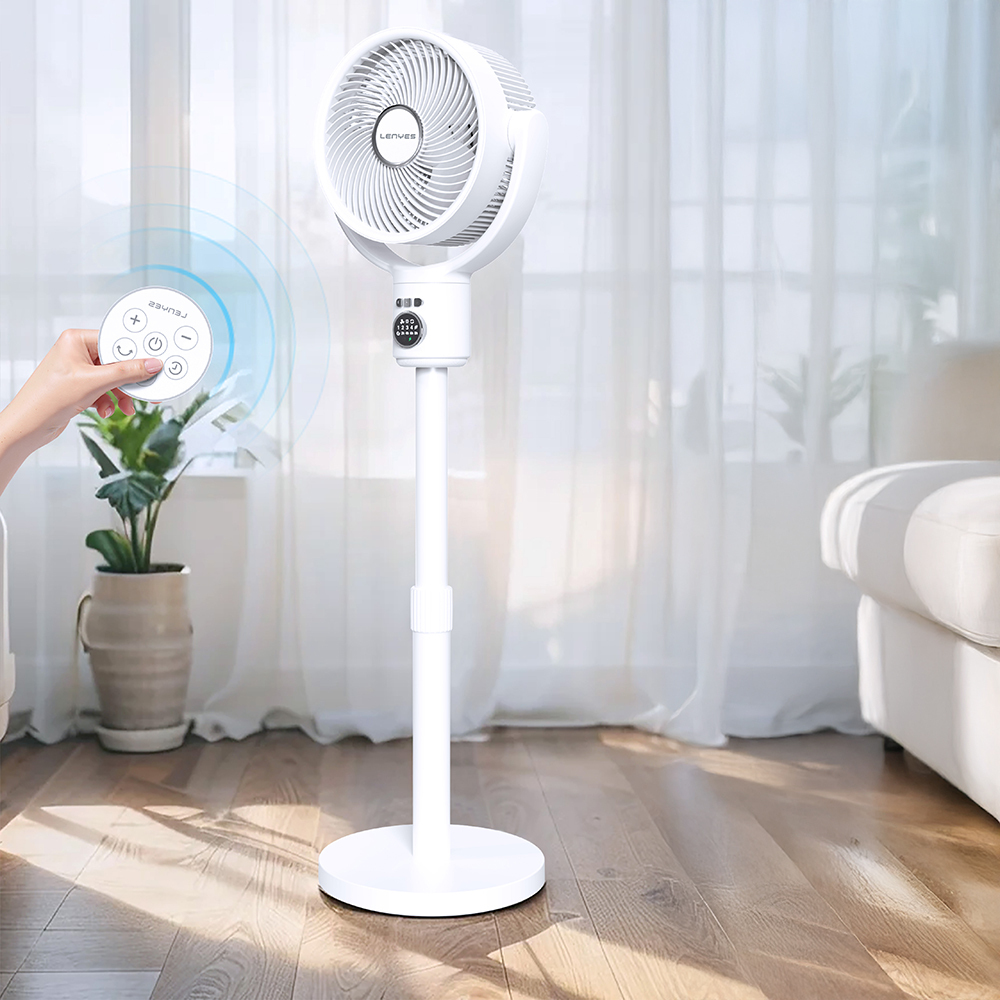 Lenyes LHF10 Digital LED Display 5 Stage Remote Control Extendable Body 10 inch Fan - 8