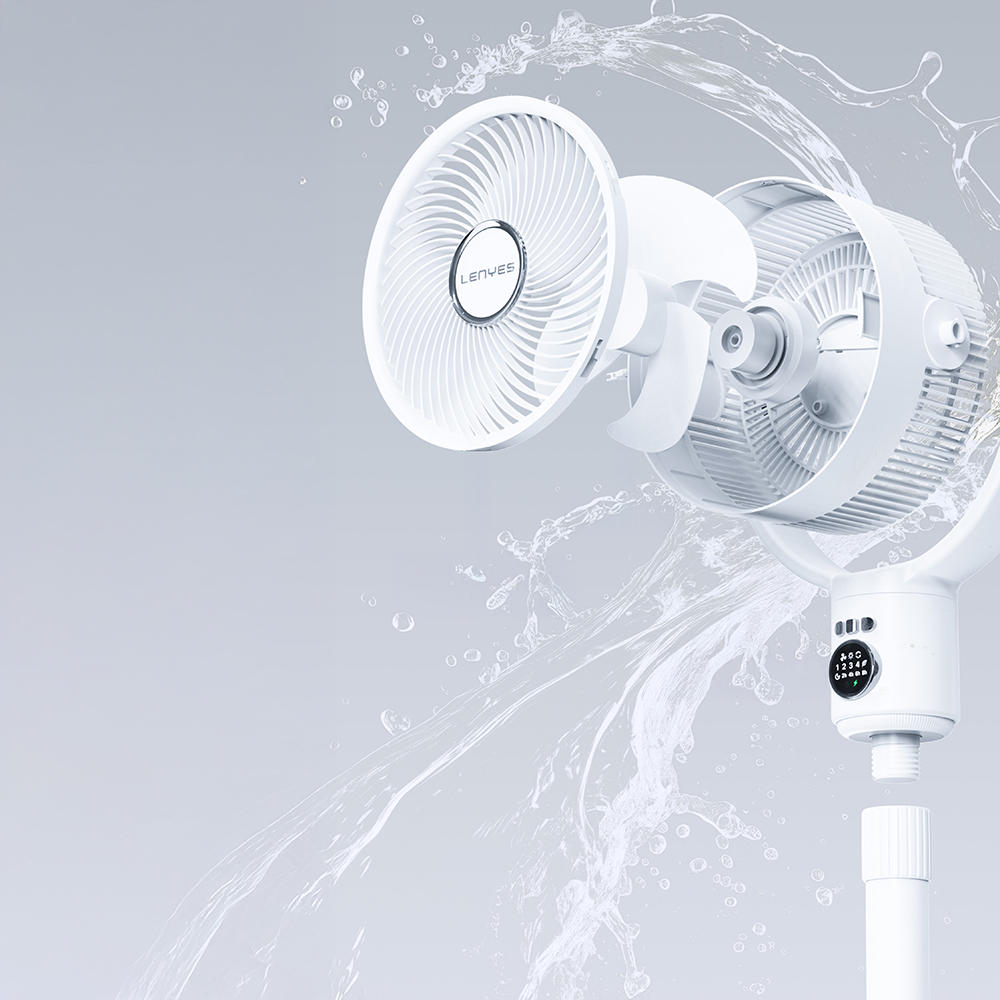 Lenyes LHF10 Dijital LED Göstergeli 5 Kademeli Uzaktan Kumandalı Uzayabilen Gövdeli 10 inç Fan - 9