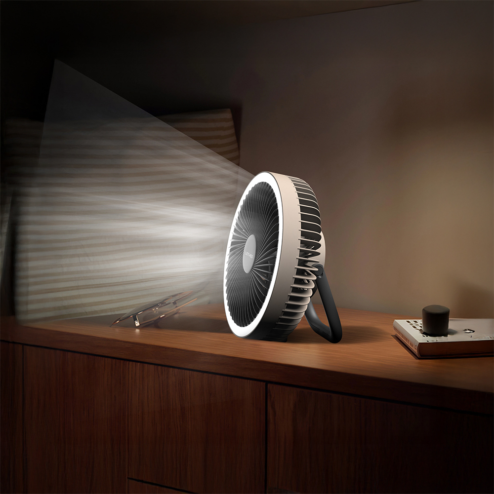 Lenyes LHF11 LED Lighted 4 Stage Multifunctional Cooling Fan - 8