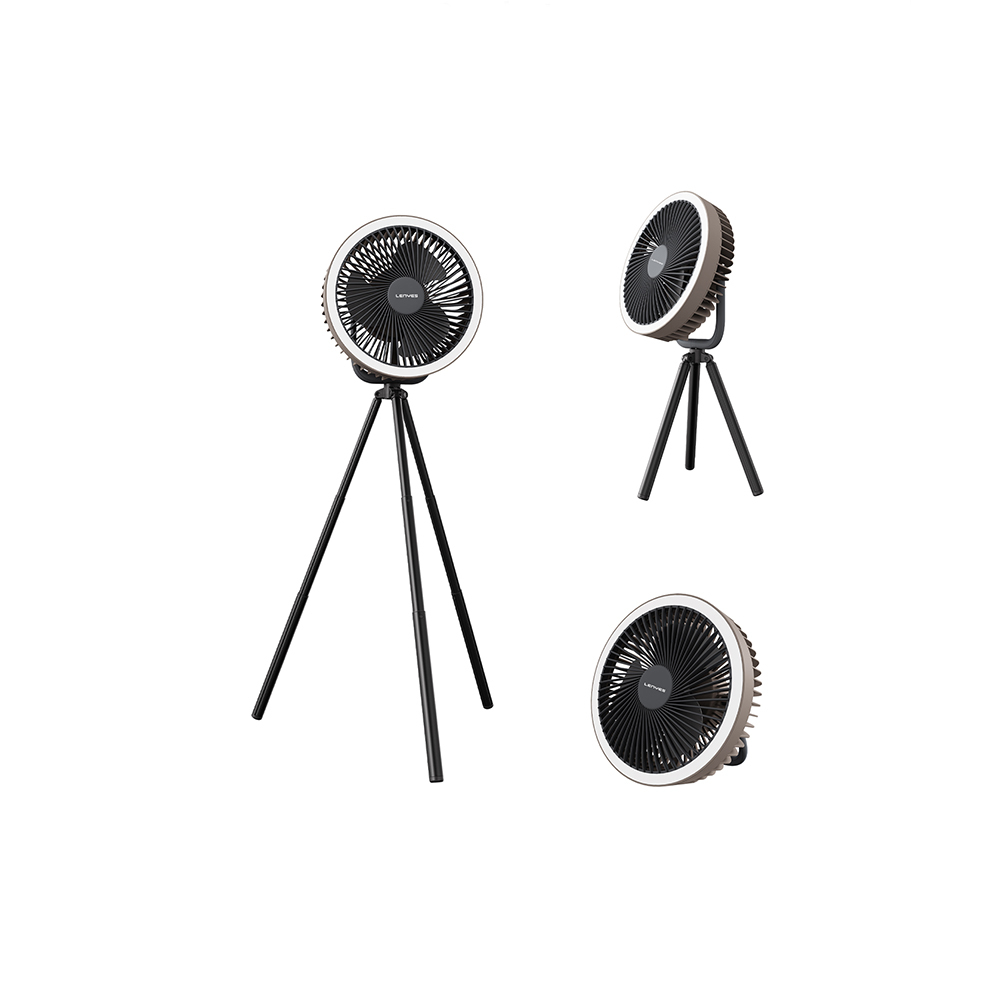 Lenyes LHF11 LED Lighted 4 Stage Multifunctional Cooling Fan - 4