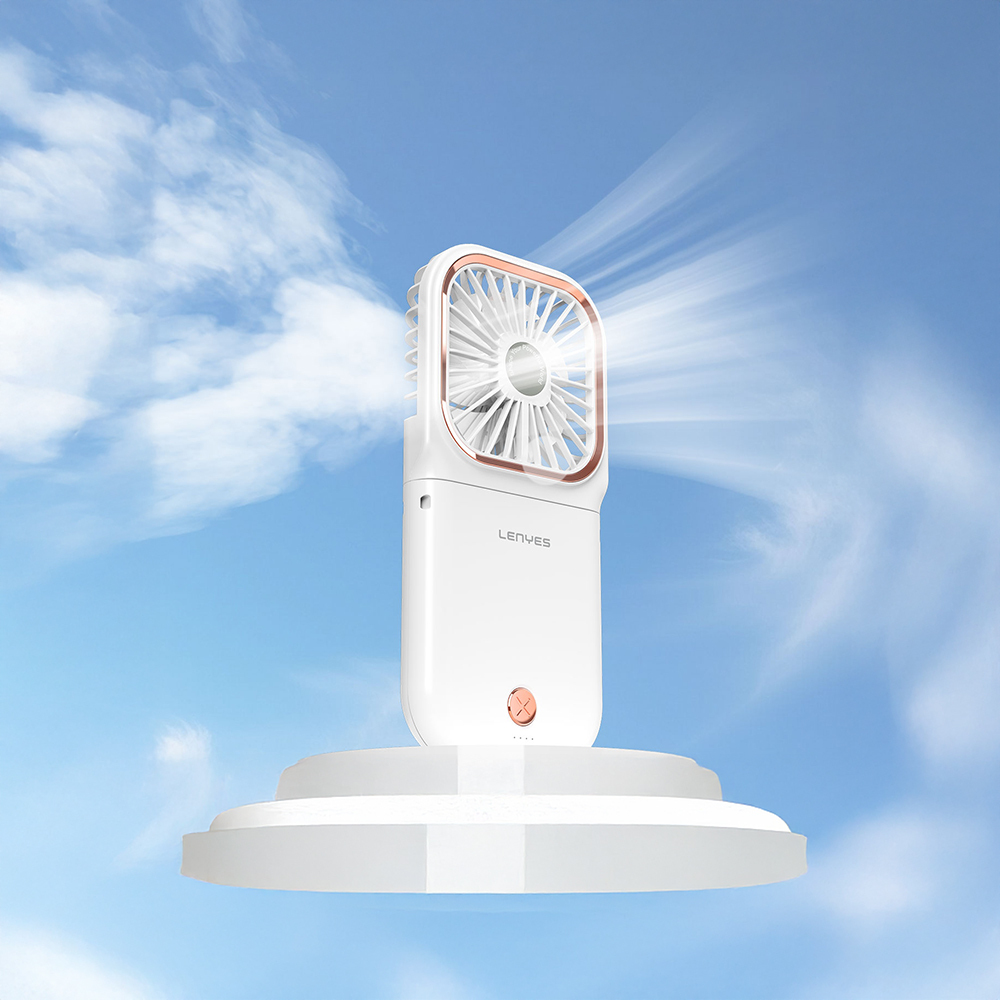 Lenyes LHF13 Portable Cooling Hand Fan with Powerbank Stand - 8