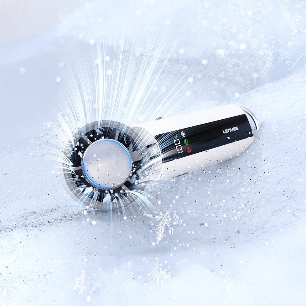 Lenyes LHF16 Portable Cooler Hand Fan with Digital LED Display and Ice Compressor - 4