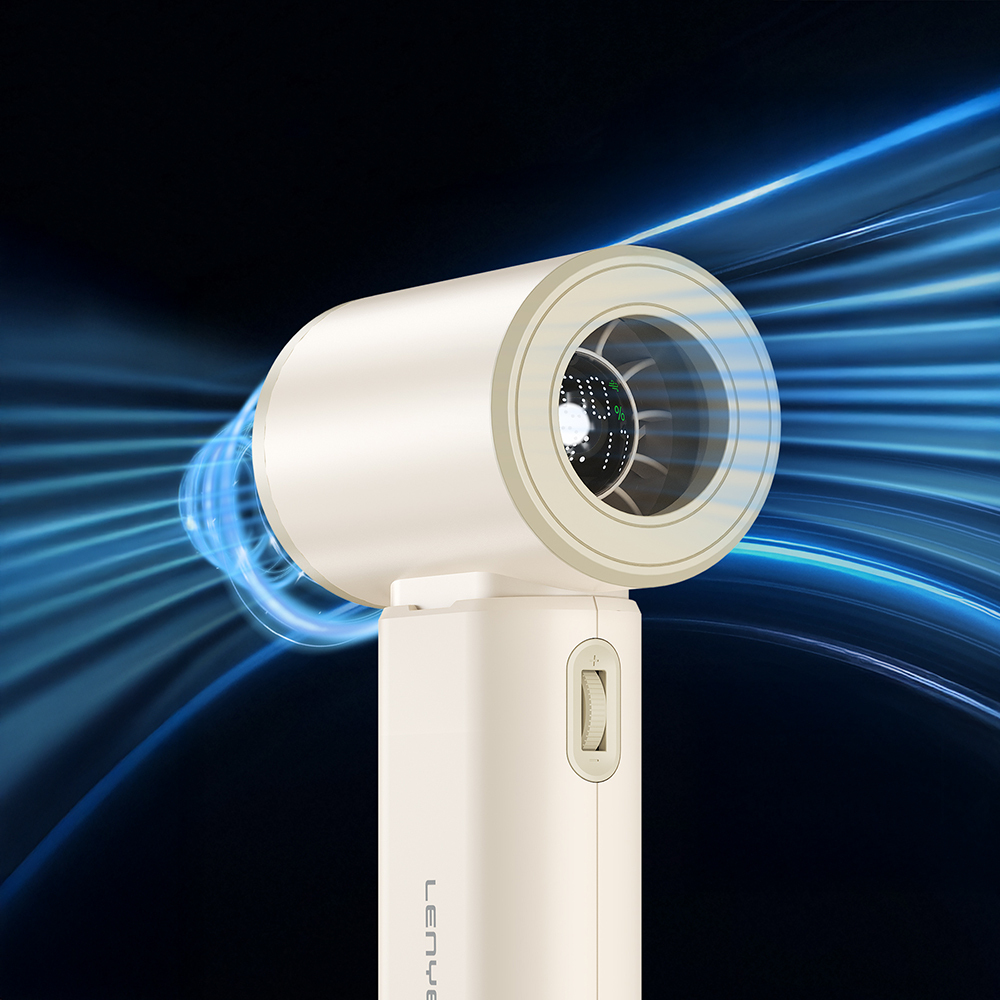 Lenyes LHF19 High Speed ​​Portable Cooling Hand Fan with Digital LED Display - 3