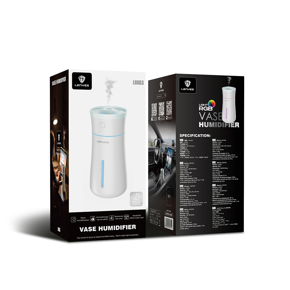 Lenyes LHU03 Vase Type RGB Atmosphere Light Nano Spray Silent Air Humidifier - 9