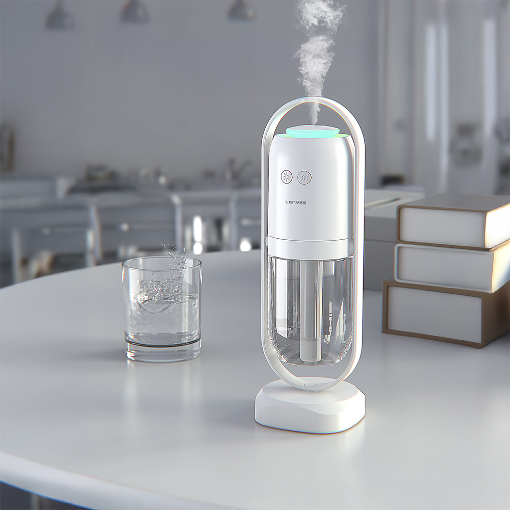 Lenyes LHU04 Hourglass Type 360 ​​Degree Rotatable RGB Atmosphere Light Silent Air Humidifier - 7