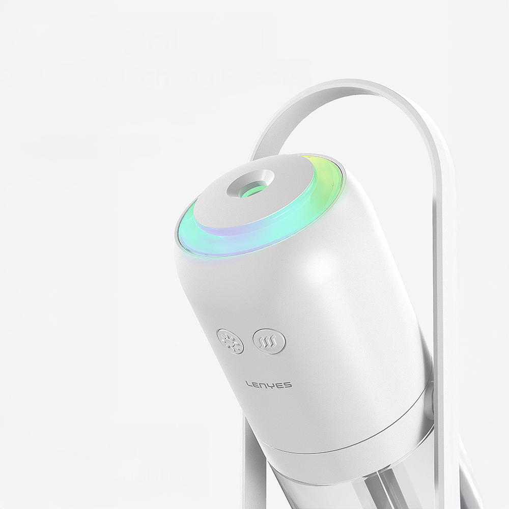 Lenyes LHU04 Hourglass Type 360 ​​Degree Rotatable RGB Atmosphere Light Silent Air Humidifier - 6