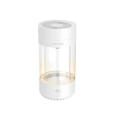 Lenyes LHU05 Zaman Ayarlı RGB Atmosfer Işıklı Aydınlatma Akıllı Isıtmalı Hava Nemlendirici Beyaz