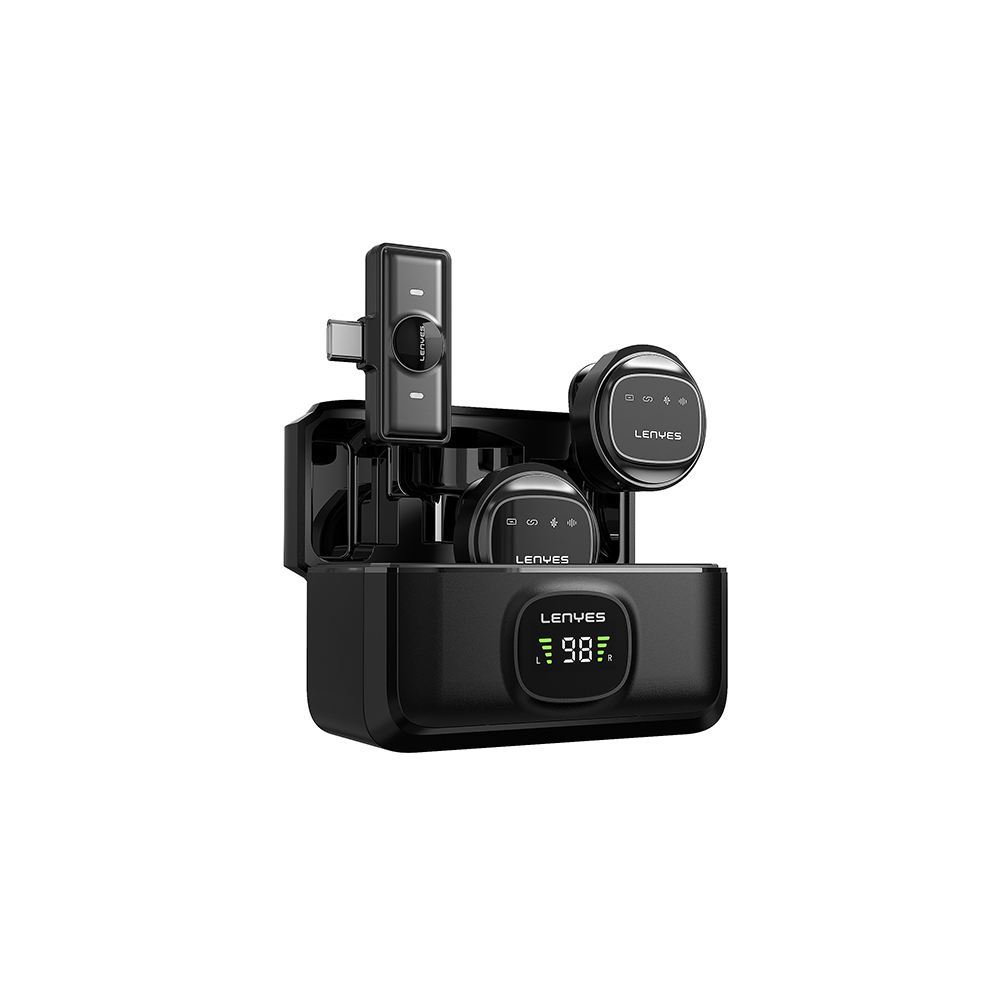 Lenyes LM204-TC Wireless Lavalier Microphone with Type-C Charging Port and Intelligent Noise Cancellation - 1