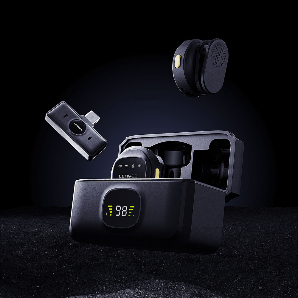 Lenyes LM204-TC Wireless Lavalier Microphone with Type-C Charging Port and Intelligent Noise Cancellation - 4