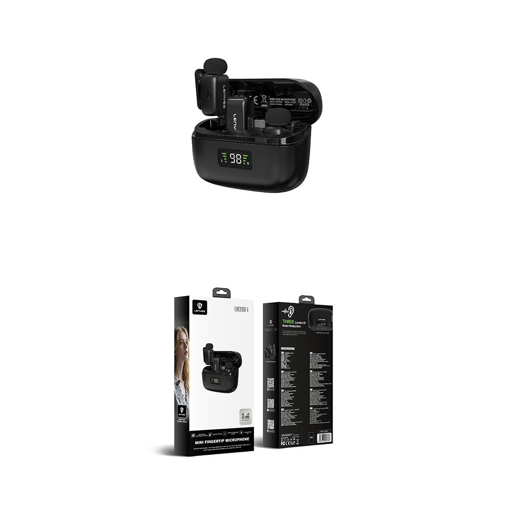 Lenyes LM206 Wireless Lavalier Microphone with LED Indicator and Lightning Port - 4