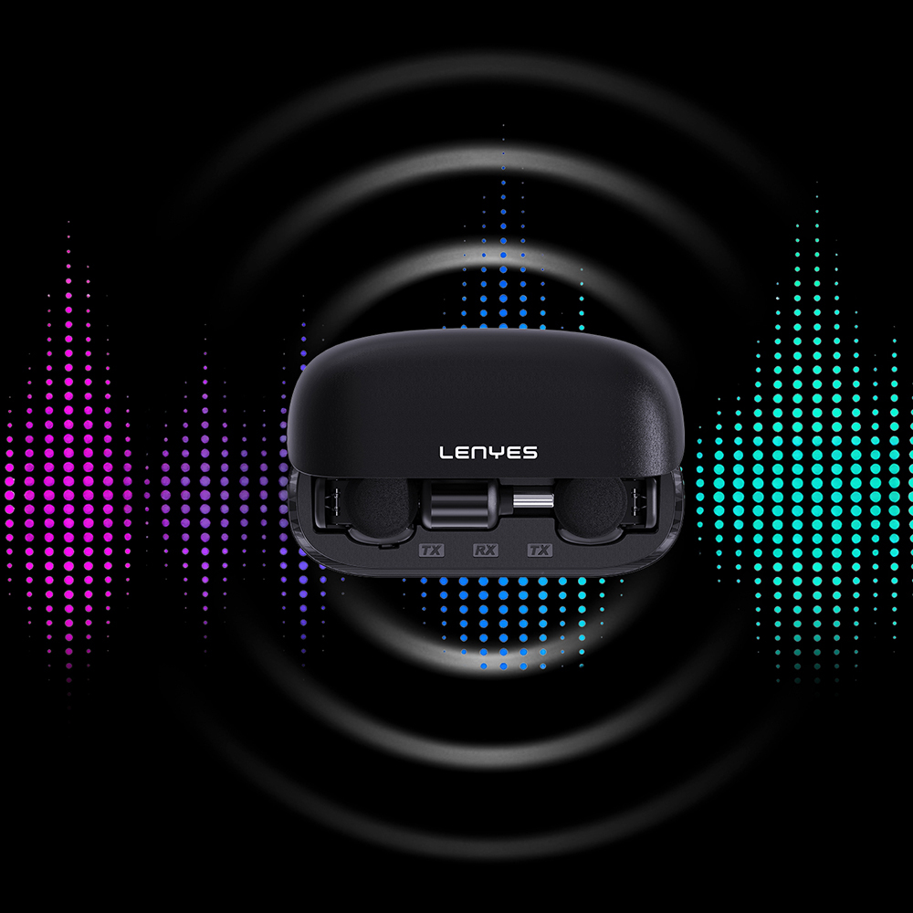 Lenyes LM206 Wireless Lavalier Microphone with LED Indicator and Type-C Port - 7