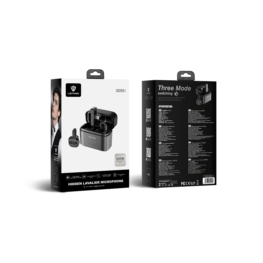 Lenyes LM209 Wireless Lapel Microphone with Lightning Port - 9