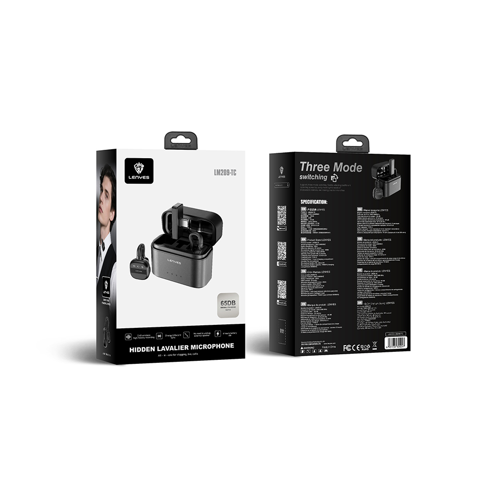 Lenyes LM209 Wireless Lapel Microphone with Type-C Port - 9