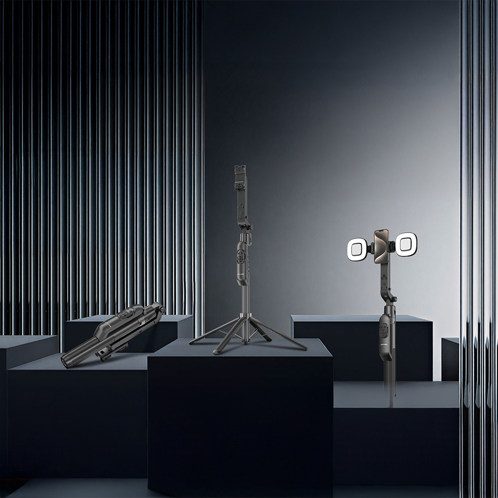 Lenyes LPH119 AI-Powered Fill Light Remote Controlled 360 Degree Rotating Selfie Stick and Tripod - 3