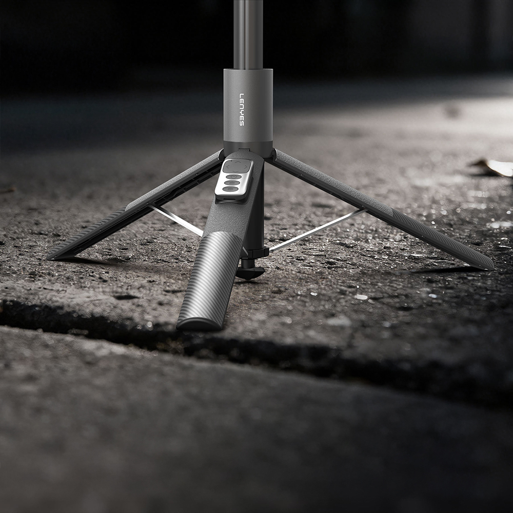 Lenyes LPH127 360 Rotating Bluetooth Remote Tripod and Selfie Stick - 6