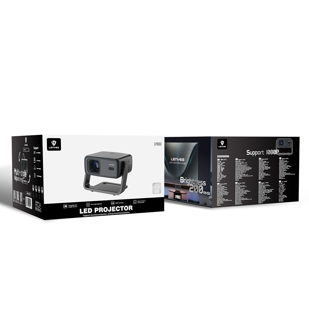 Lenyes LPR03 2.69 inç LCD 200 ANSI Lümen PTZ Projektör Yansıtma Cihazı - 11