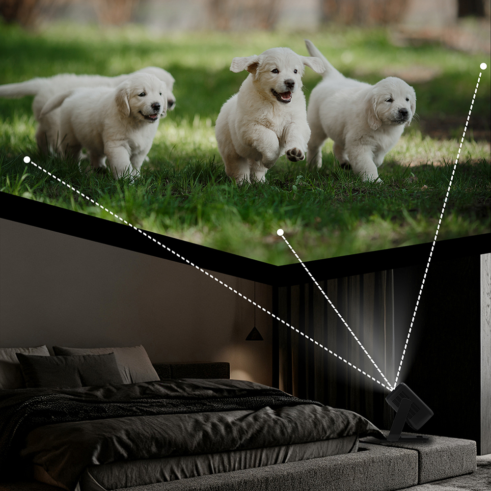 Lenyes LPR03 2.69 inch LCD 200 ANSI Lumen PTZ Projector Mirror Device - 8