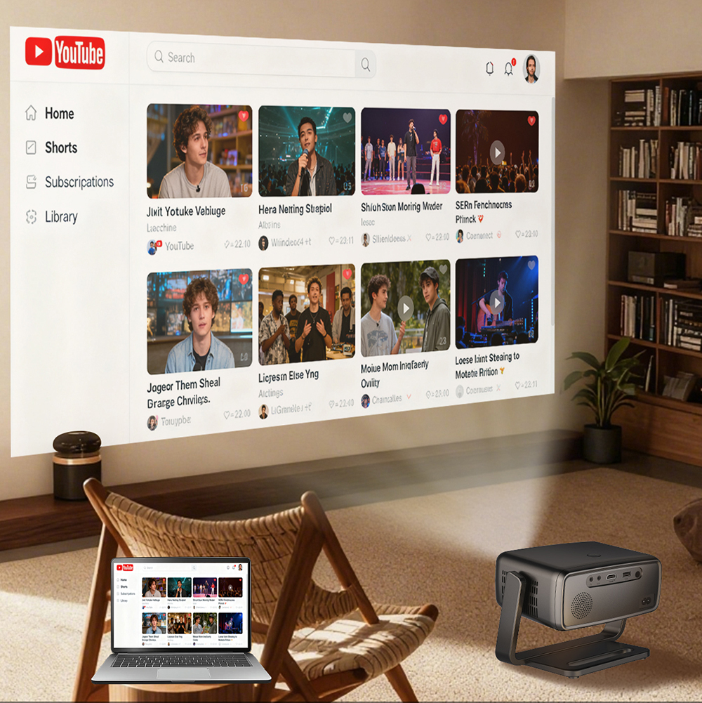 Lenyes LPR03 2.69 inch LCD 200 ANSI Lumen PTZ Projector Mirror Device - 9