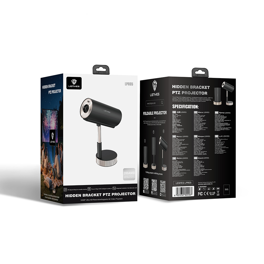 Lenyes LPR05 2.69 inç LCD 200 ANSI Lümen Projektör Yansıtma Cihazı - 10