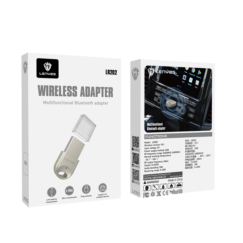 Lenyes LR202 USB Bluetooth 5.1 Wireless Transmitter Adaptör - 12