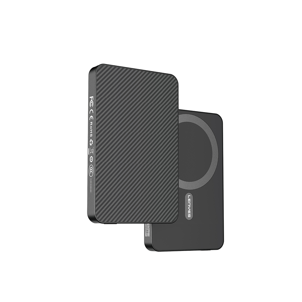 Lenyes P32 Aramid Fiber Powerbank 15W 5000mAh with M-safe Charging - 1