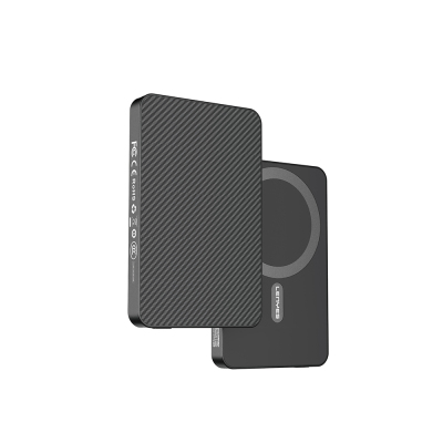 Lenyes P32 M-safe Şarj Özellikli Aramid Fiber Powerbank 15W 5000mAh Siyah