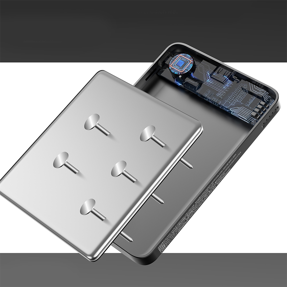 Lenyes PW0008D PD 20W LED Ekranlı Yapay Zeka Destekli Ultra İnce Wireless Powerbank 15W 5000mAh - 5