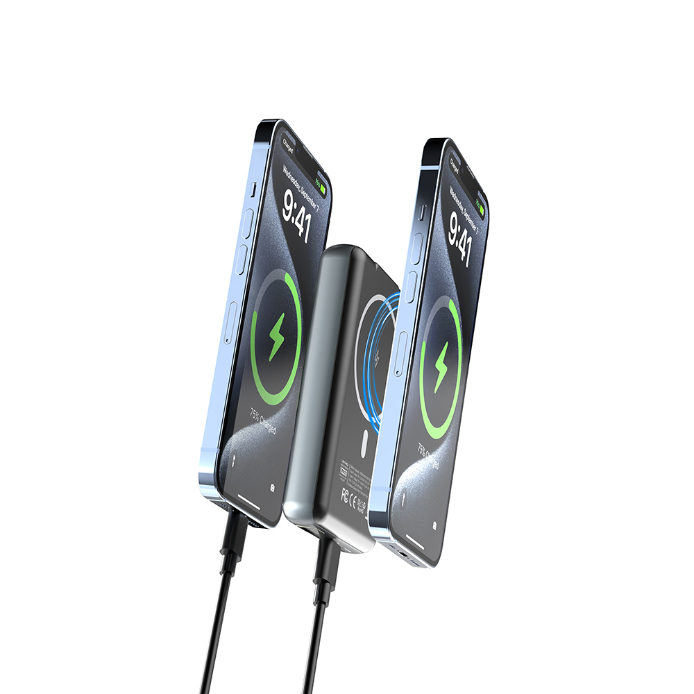 Lenyes PW1001D PD 22.5W Hızlı Şarj Özellikli Standlı Wireless Powerbank 15W 10000mAh - 6