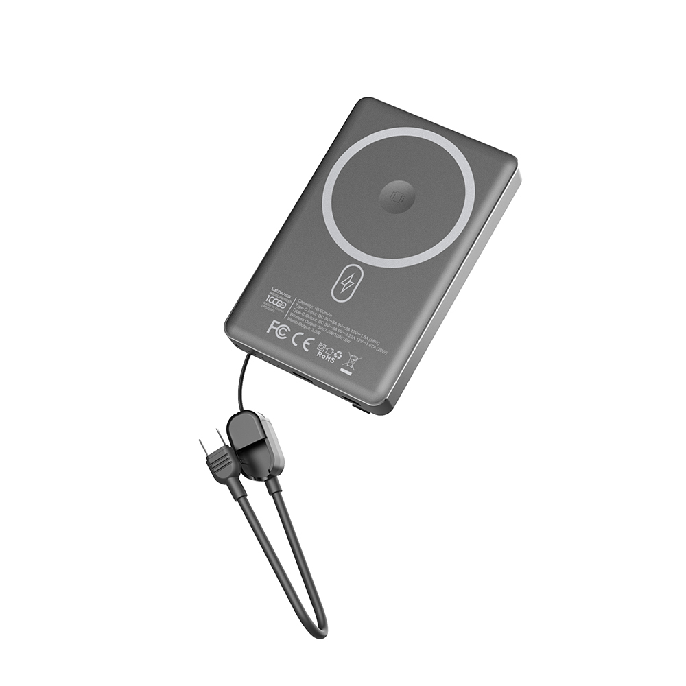 Lenyes PW1005D Standlı Akıllı Saat Kablosuz Şarj Özellikli Wireless Powerbank 20W 10000mAh - 1