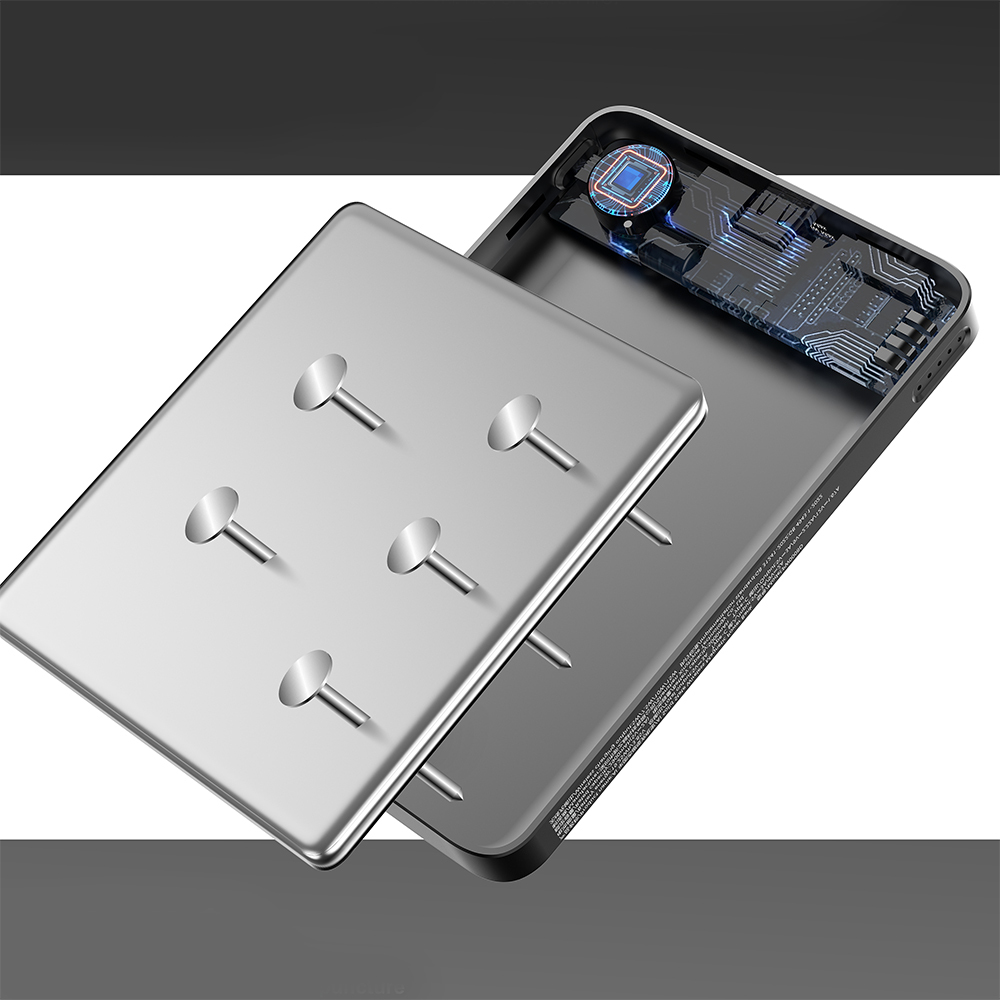 Lenyes PW1008D PD 20W LED Ekranlı Yapay Zeka Destekli Ultra İnce Wireless Powerbank 15W 10.000mAh - 3