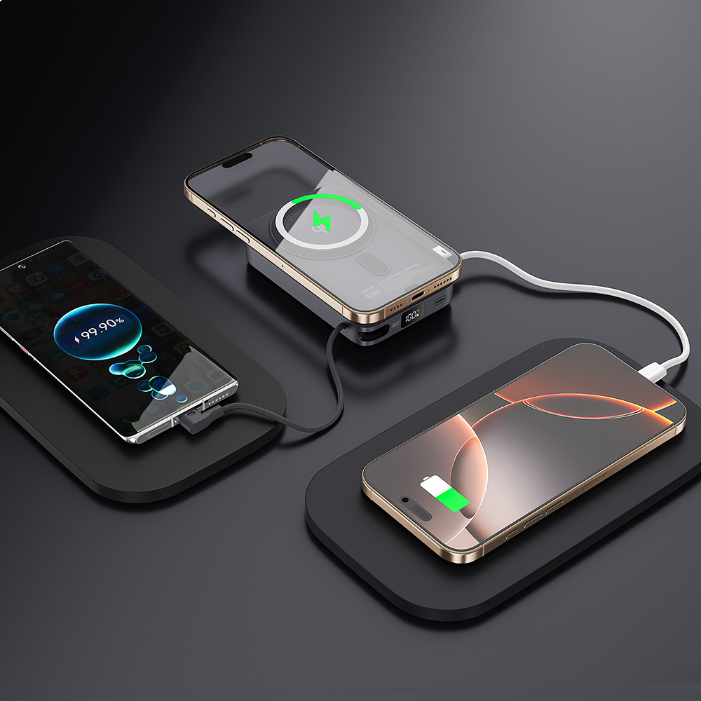 Lenyes PW1009D PD 35W Qi2 Technology Type-C Wired Stand Wireless Powerbank 15W 10000mAh - 8