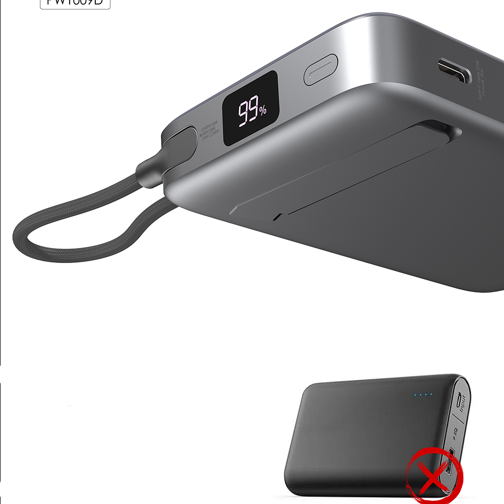 Lenyes PW1009D PD 35W Qi2 Technology Type-C Wired Stand Wireless Powerbank 15W 10000mAh - 3