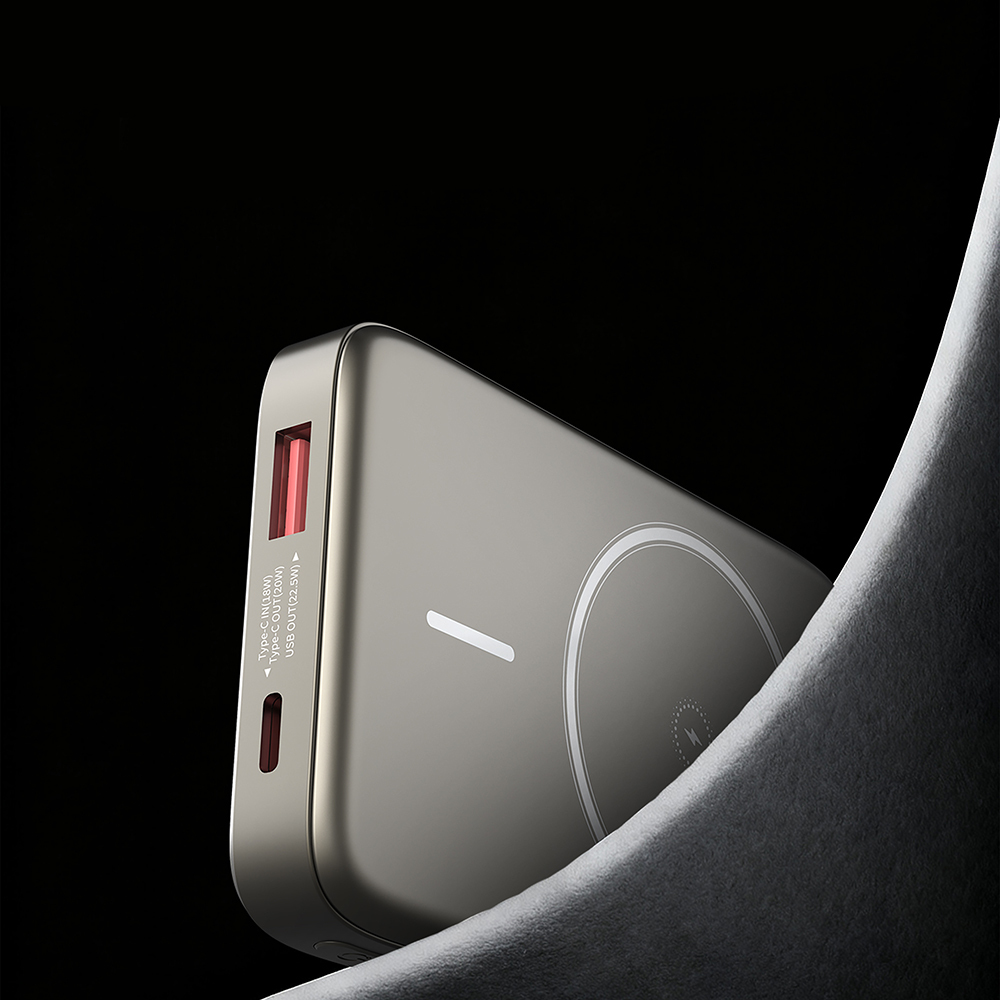 Lenyes PW1012D PD 20W Dijital LED Göstergeli 360 Derece Dönebilen Standlı Kablosuz Şarj Özellikli Wireless Powerbank 15W 10000mAh - 8