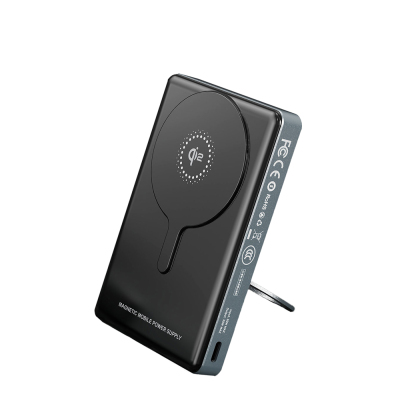 Lenyes PW1013D PD 30W Wireless Powerbank with Digital LED Display, Qi2 Technology, Stand, and Wireless Charging Capability (15W, 10000mAh) Black