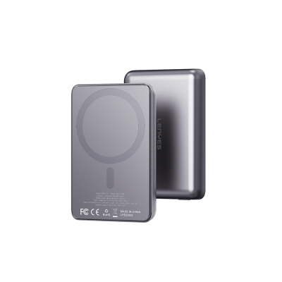 Lenyes PW1015D Ultra Slim Digital LED Display Wireless Powerbank 15W 10000mAh Grey