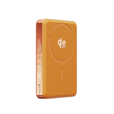 Lenyes PW1018D 35W Wireless Powerbank with Digital LED Display and Qi2 Technology, 25W 10000mAh Orange