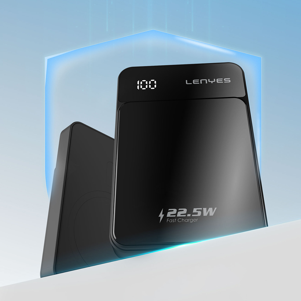 Lenyes PW126D Digital LED Display Wireless Charging Power Bank 22.5W 10,000mAh - 6