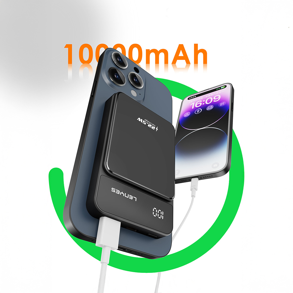 Lenyes PW126D Digital LED Display Wireless Charging Power Bank 22.5W 10,000mAh - 9