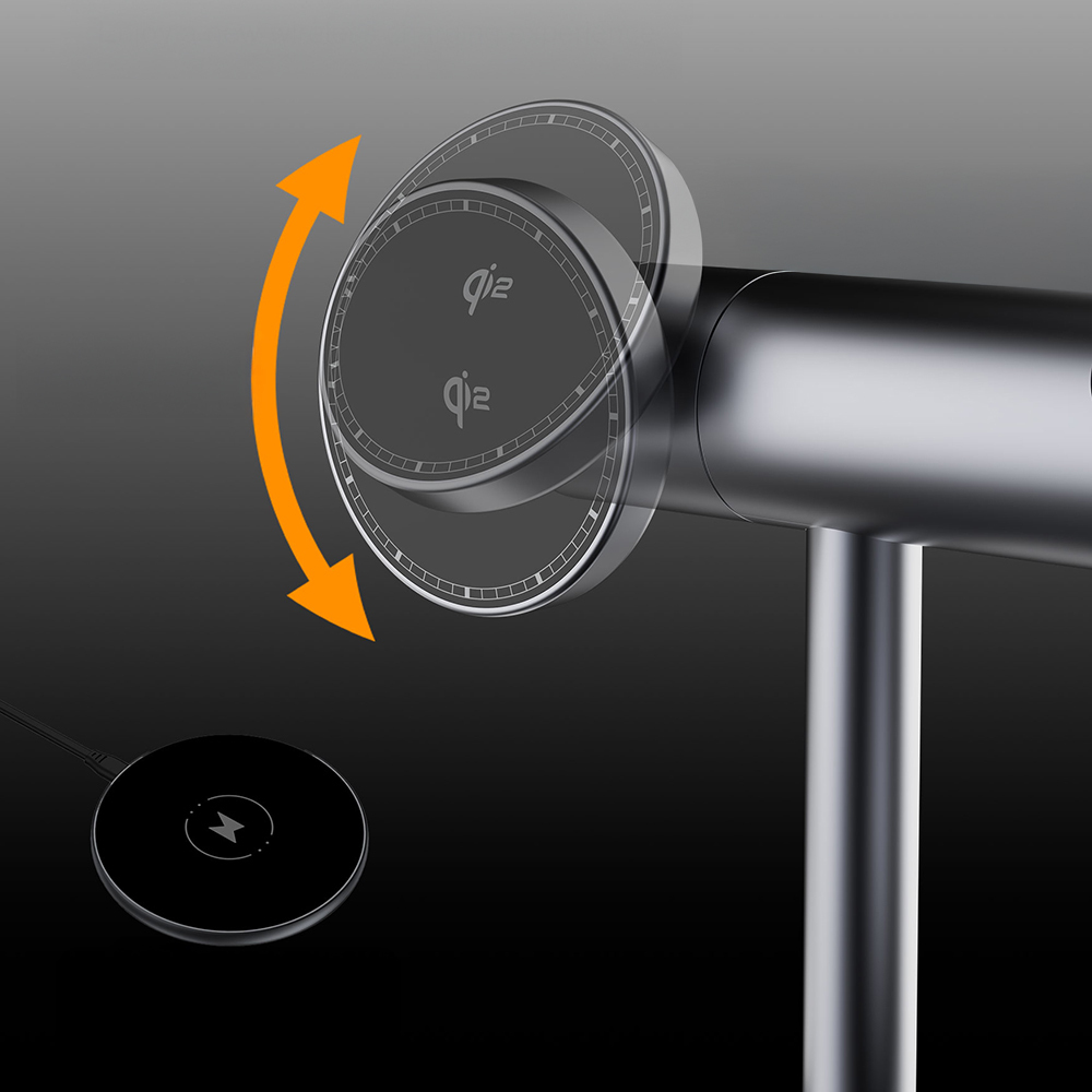 Lenyes PW319 Qi2 Charging Technology Ambient Light Phone & Smart Watch & Headphone 15W 3in1 Wireless Charging Stand - 5
