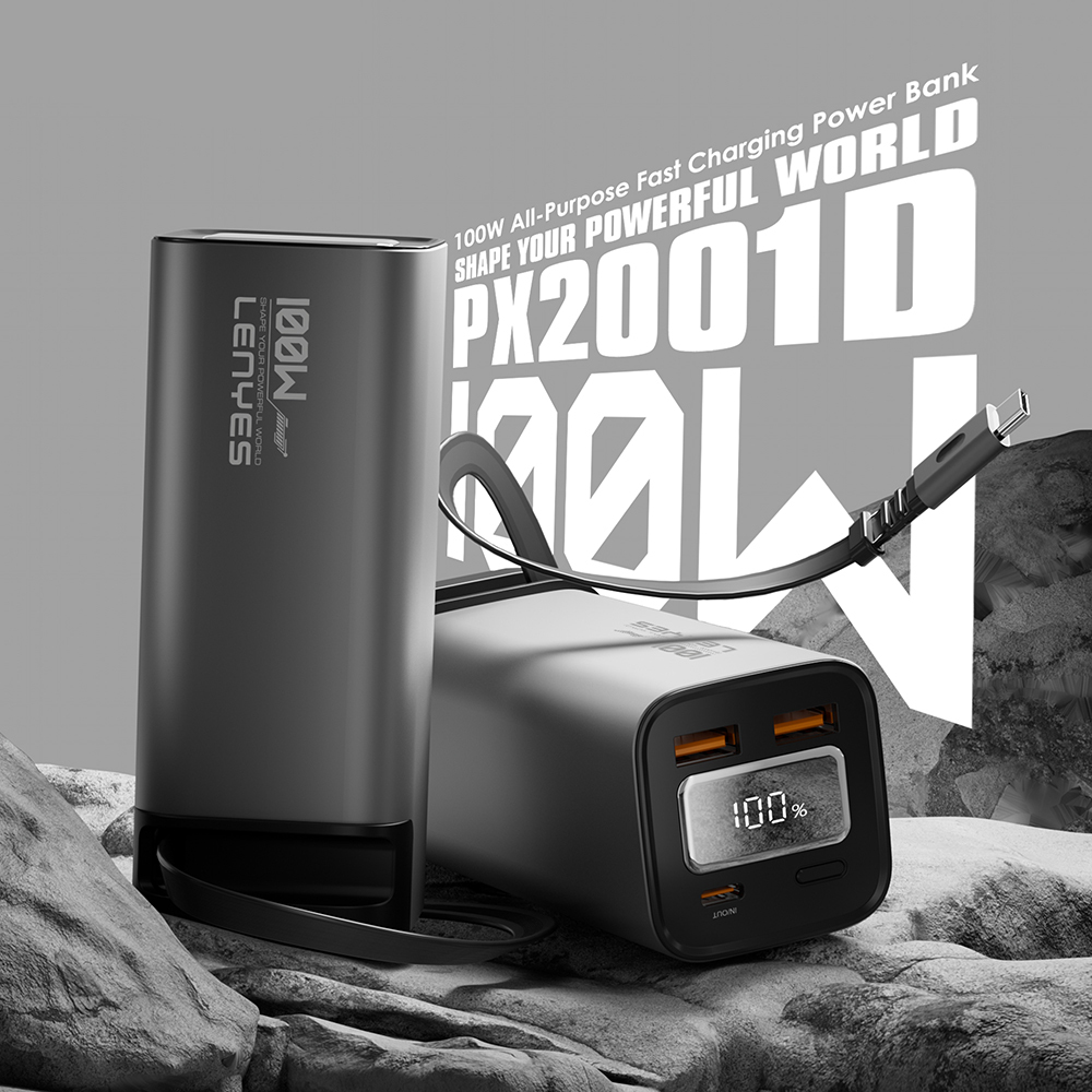 Lenyes PX2001D Portable Powerbank with Fast Charging Feature and Digital LED Display 100W 20000mAh - 3