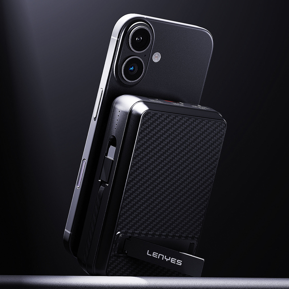 Lenyes PX274D PD 22.5W Wireless Powerbank with Stand and M-safe Charging Feature 15W 20000mAh - 6