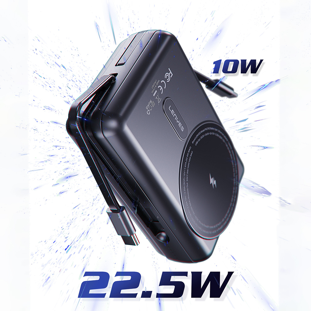 Lenyes PX274D PD 22.5W Wireless Powerbank with Stand and M-safe Charging Feature 15W 20000mAh - 5