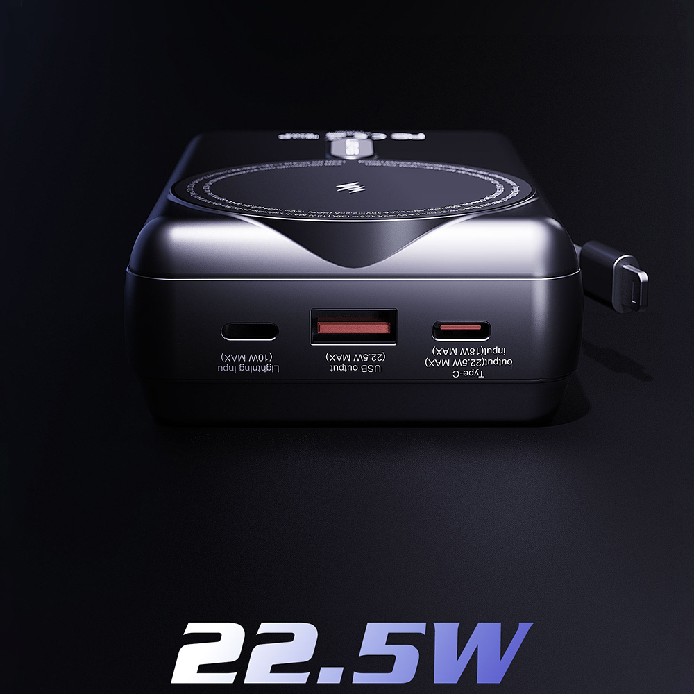 Lenyes PX274D PD 22.5W Wireless Powerbank with Stand and M-safe Charging Feature 15W 20000mAh - 4
